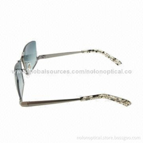 Metal Sunglasses with Marble Temple, Customized Logos Available